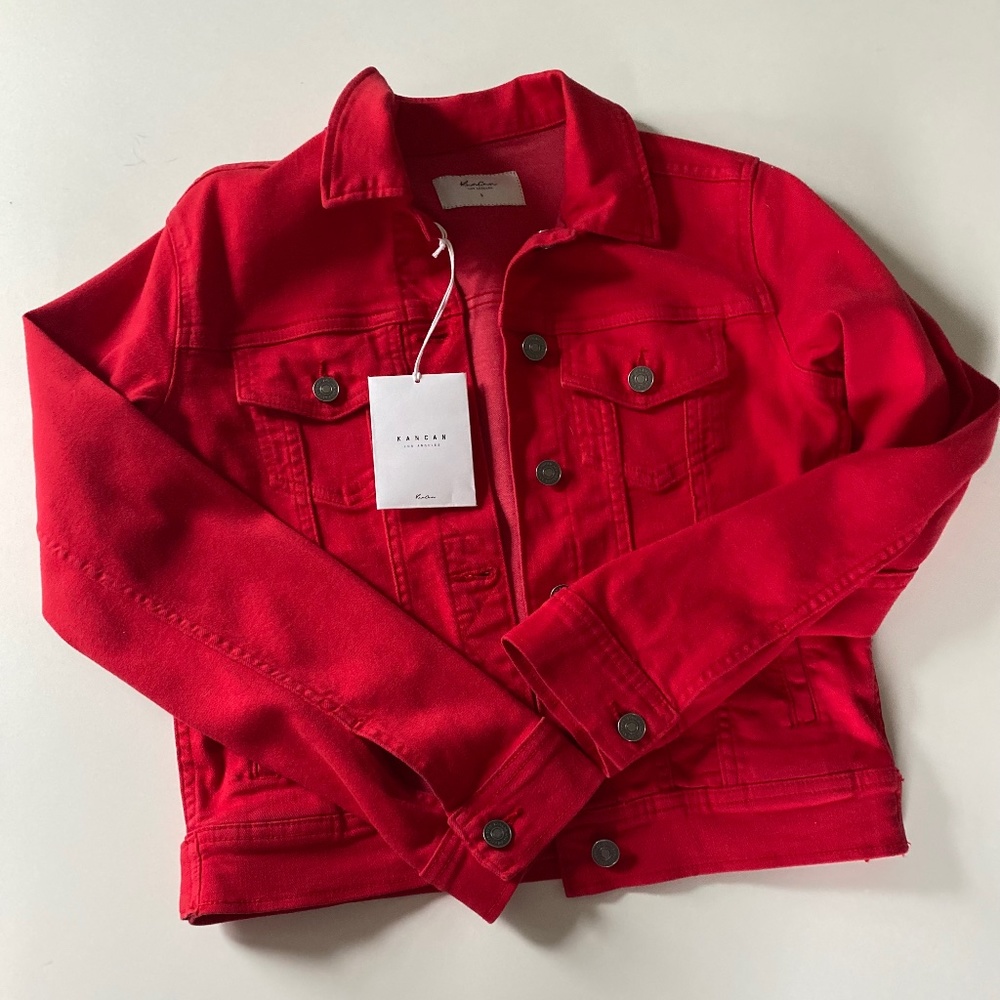 KanCan Red Jean Jacket